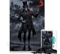 The Gentleman Reaper - Victorian Death's Embrace Jigsaw Puzzle 1000 Piece for Adults Strong Logic Toy Anxiety Relief Clear Edge Festival Gift (38x52cm)