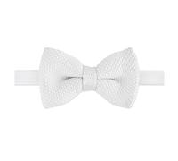THE GENTS LAB Childrens Adjustable Pre-Tied Knitted Bow Tie In 100% Polyester - Many Colours - For Age 3 to 12 (White)