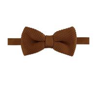 THE GENTS LAB - Men's 100% Polyester Adjustable Knitted Bow Tie (Caramel Brown)
