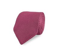 THE GENTS LAB - Men's Diamond End Knitted Neck Tie Made From 100% Soft Polyester | Over 20+ Colours (Dark Pink)