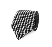 THE GENTS LAB Men's Diamond End Knitted Neck Tie With Houndstooth Design | Made From 100% Soft Polyester | Over 10+ Colours (Black)