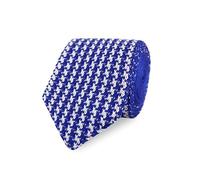 THE GENTS LAB Men's Diamond End Knitted Neck Tie With Houndstooth Design | Made From 100% Soft Polyester | Over 10+ Colours (Royal Blue)