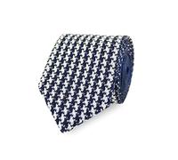 THE GENTS LAB Men's Diamond End Knitted Neck Tie With Houndstooth Design | Made From 100% Soft Polyester | Over 10+ Colours (Navy Blue)