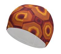 The Geometric Pattern Elastic Swim Cap for Women Men | Swimming Hat for Long Short Hair Gift for Swimmers