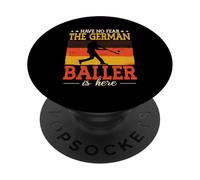 The German Baller Is Here Germany Sports Softball Baseball PopSockets Adhesive PopGrip