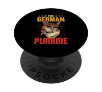 The German Purride Cat Kitten Germany Flag German-American PopSockets Adhesive PopGrip