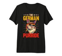 The German Purride Cat Kitten Germany Flag German-American Premium T-Shirt