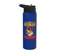 The German Purride Cat Kitten Germany Flag German-American Stainless Steel Insulated Water Bottle