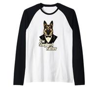 The German Shepherd Father Funny Mafia Style Dog Dad Humor Raglan Baseball Tee