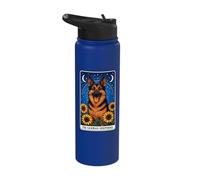 The German Shepherd Tarot Card Stainless Steel Insulated Water Bottle