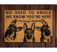 The German Shepherds Door Mat, We Know You are Here Shepherd Dogs Door Mats, Funny German Shepherd Doormat, Welcome German Shepherd Mats Home Kitchen Doormat Bedroom Doormat 18X30 Inch