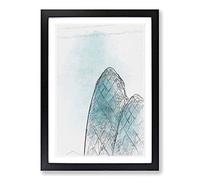 The Gherkin Building in London in Abstract Framed Print | A2 Black Framed Wall Art | Ready to Hang | Abstract Cityscape Picture | Living Room Bedroom Lounge Office