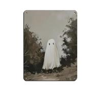 The Ghost in The Vintage Landscape Retro Poster Metal Tin Sign Chic Art Retro Iron Painting Bar People Cave Cafe Family Garage Poster Wall Decoration 12x16inch(30x40cm)