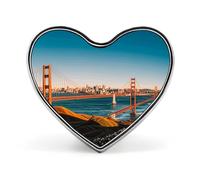 The Ghost of Skateboards Fashion Heart Brooch Pins Lightweight Enamel Lapel Pin for Women Men, Hat Bag Jacket Clothing Accessory Jewelry Gift, Love form, Aluminum, no gemstone