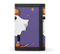 The Ghost of Skateboards Small Wallet Trifold Wallets Purse with 1 Cash Compartment And 8 Card Slots Money Clip