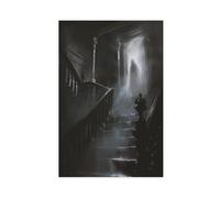 The Ghost on The Stairs Canvas Poster Wall Art Decor Print Picture Paintings for Living Room Bedroom Decoration 24x36inch(60x90cm)