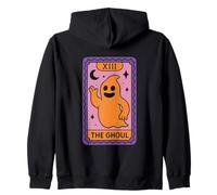 The Ghoul Tarot Card XIII Spooky Design Zip Hoodie
