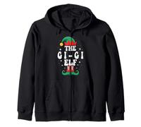 The GI-GI Elf Funny Christmas Matching Family Group Zip Hoodie