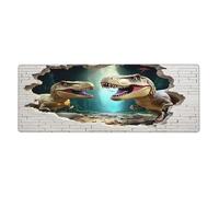 The Giant Dinosaur Broke Through The Wall Mouse Pad In Big Extended Non-Slip Rubber Base Mousepad With Stitched Edges Gaming Pc Desktop Large Mouse Pad 11.8x31.5