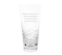 The Gift Experience Engraved Tiesto Conical Crystal Vase - Personalised Gifts, Home Gifts, Gifts for her, Retirement Gifts, Birthday Gifts