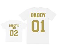 The Gift Project Daddy 01 & Daddy's Boy 02 - Dad T-Shirt & Baby/Kids T-Shirt - Baby | 2-3 yrs yrs, White