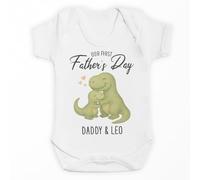 The Gift Project PERSONALISED Our First Father's Day - Baby Bodysuit - Dinosaurs