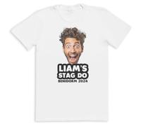 The Gift Project Personalised Photo Face T-Shirt - Fun Stag Do Top - Party