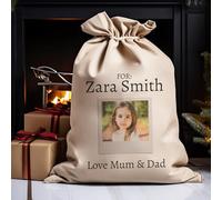 The Gift Project PERSONALISED Photo For Name & Love From - Christmas Santa Sack - Christmas Delivery Sack - 4 sizes