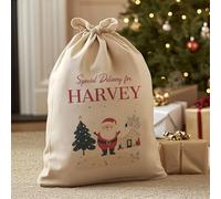 The Gift Project Personalised Special Delivery For... & Santa Scene - Christmas Santa Sack