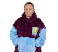 The Gift Scholars Aston Villa FC Officially Licensed Youth Oversized Sherpa Fleece Hoodie - Ultra-Soft, Cozy Wearable for Kids and Boys