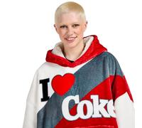 The Gift Scholars Coca-Cola Officially Licensed 'I Love Coke' Youth Oversized Sherpa Fleece Hoodie - Ultra-Soft, Cozy Wearable for Kids and Boys