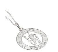 The Gift Scholars Official Chelsea FC Silver Plated Crest Boxed Pendant