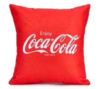 The Gift Scholars Official Licensed Coca-Cola Filled Pillow 45 x 45cm - Iconic Vintage Coke Design with Durable Zip Cover - Comfortable Merch Decorative Cushion for Living Room & Bedroom