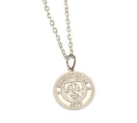 The Gift Scholars Official Manchester City FC Silver Plated Crest Boxed Pendant