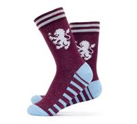 The Gift Scholars Officially Licensed Aston Villa Crest Claret Casual Socks for Men & Women |Adult Size Sport Villans Fan Merchandise 7-11
