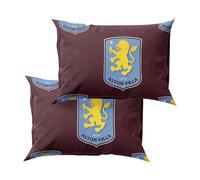 The Gift Scholars Officially Licensed Aston Villa FC Pair of Pillowcases - Perfect for Kids - For Villans