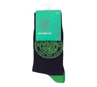 The Gift Scholars Officially Licensed Celtic Casual Socks - Black with Crest - Men's & Boys Training & Casual Wear 4-7