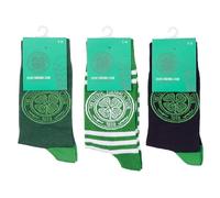 The Gift Scholars Officially Licensed Celtic FC Socks - (3-Pack) Men's & Boys' Sports Crew Socks with Club Crest