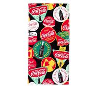 The Gift Scholars Officially Licensed Coca-Cola Pop Art Beach Towel, 140 x 70 cm, Large 'Enjoy' Warhol-Style Print, Vibrant Summer Holiday Pool Accessory