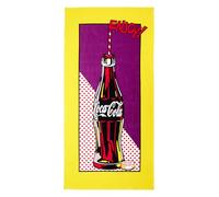 The Gift Scholars Officially Licensed Coca-Cola Pop Art Beach Towel - Retro Coke Bottle Design - 100% Cotton - 140 x 70 cm