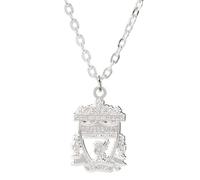The Gift Scholars Officially Licensed Liverpool FC Crest Pendant Necklace, Silver Plated Chain, Men's LFC Accessory