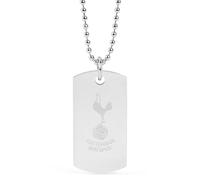 The Gift Scholars Officially Licensed Tottenham Hotspur FC Crest Dog Tag, Stainless Steel Ball Chain, Men's Spurs Merchandise