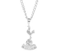 The Gift Scholars Officially Licensed Tottenham Hotspur FC Large Crest Necklace, Silver Plated Chain, Men's Spurs Accessory