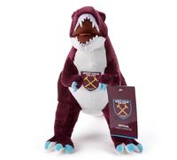 The Gift Scholars West Ham FC Tyrannosaurus rex (T-Rex) 30 cm Dinosaur Officially Licensed Football Soft Toy Plush For Adults And Kids, Claret