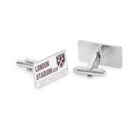 The Gift Scholars West Ham United FC Street Sign Cufflinks for Men, Silver Plated, Swivel Clasp, with Presentation Box