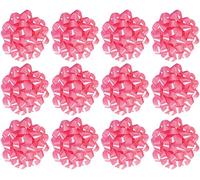 The Gift Wrap Company 12 Count Decorative Confetti Gift Bows, Medium, Pink