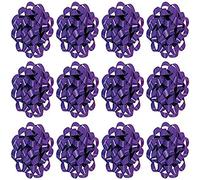 The Gift Wrap Company Decorative Confetti Gift Bows, Medium, Purple, Pack of 12
