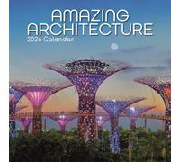 The Gifted Stationary 2026 Square Wall Calendar, Amazing Architecture, 16-Month Arts & Antiques Theme Hanging Calendar with 180 Reminder Stickers, Month Planner for Home, or Creative Spaces, 12x12 In