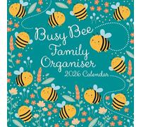 The Gifted Stationary 2026 Square Wall Calendar, Busy Bee, 16-Month Family Organizer Theme Hanging Calendar with 180 Reminder Stickers, Month Planner for Home, or Creative Spaces, 12x12 In