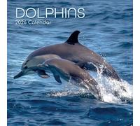 The Gifted Stationary 2026 Square Wall Calendar, Dolphins, 16-Month Animals Theme Hanging Calendar with 180 Reminder Stickers, Month Planner for Creative Spaces, 12x12 In